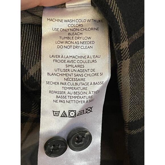 Urban Outfitters BDG Size Small Mens Flannel Button Up Shirt Gray Black NWT - Picture 5 of 9